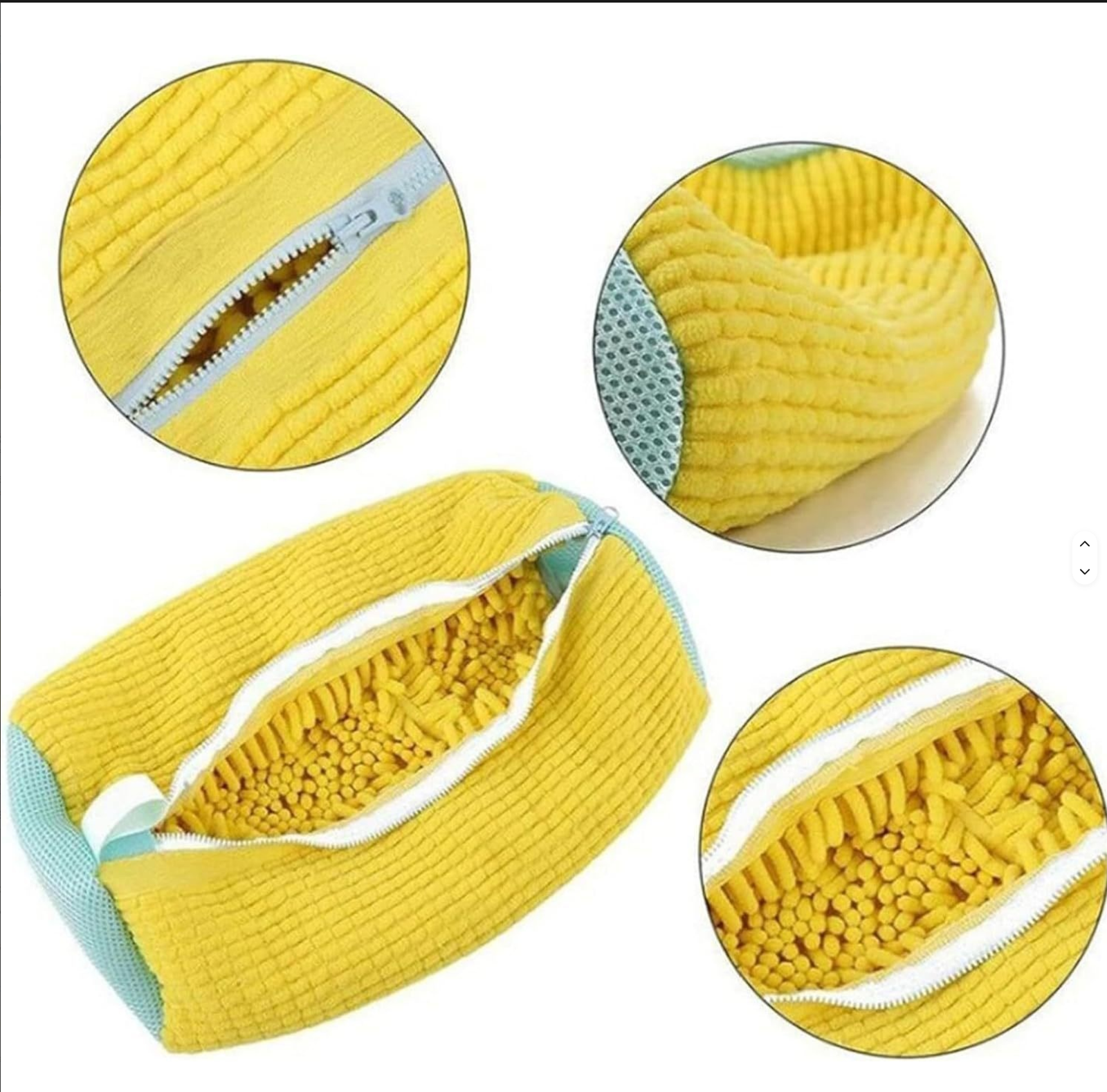 Close-up of the SoleFresh bag showing the zip, mesh side panel and padded interior